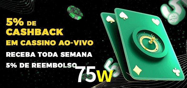 Promoções do cassino ao Vivo 75w